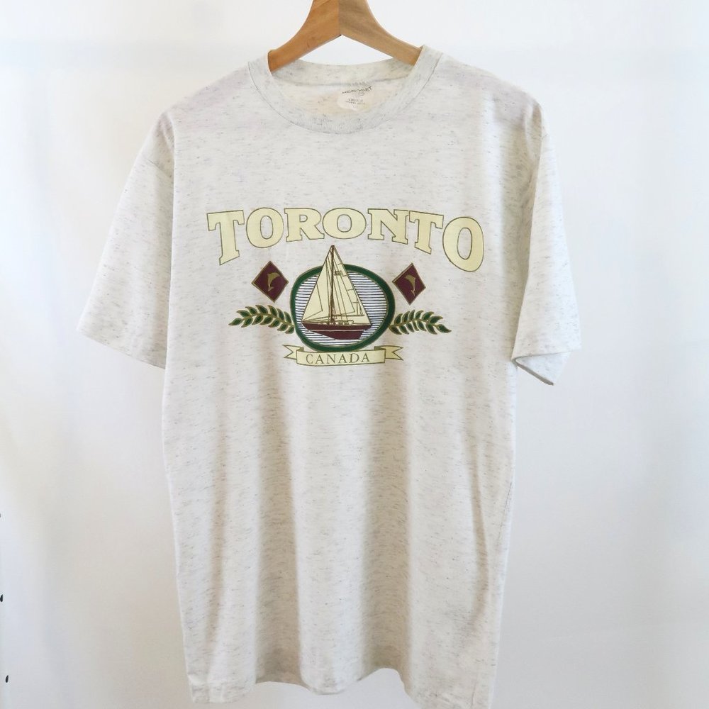 Vintage 90's 80's Toronto Canda Gym T-Shirt Size Large